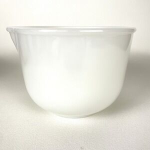 Vintage Glasbake Sunbeam White Milk Glass Mixing Bowl 20CJ Retro Farmhouse
